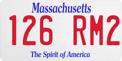 MA license plate 126RM2