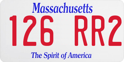 MA license plate 126RR2