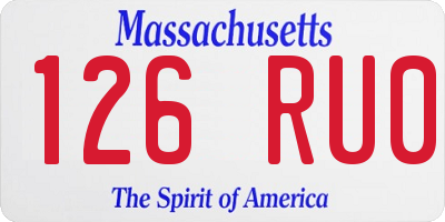 MA license plate 126RU0