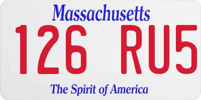 MA license plate 126RU5