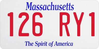 MA license plate 126RY1