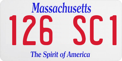 MA license plate 126SC1