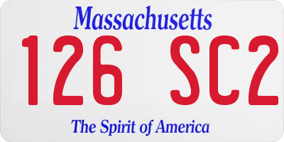 MA license plate 126SC2
