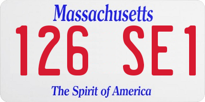 MA license plate 126SE1