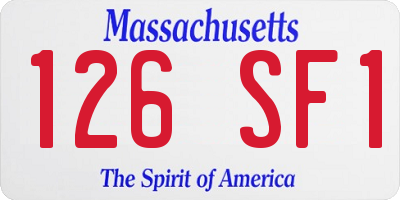 MA license plate 126SF1