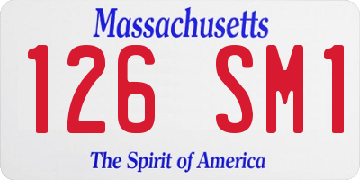 MA license plate 126SM1