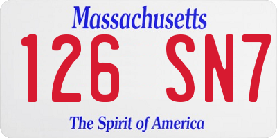MA license plate 126SN7