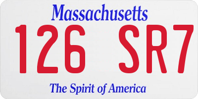 MA license plate 126SR7