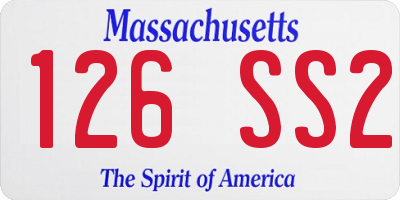 MA license plate 126SS2