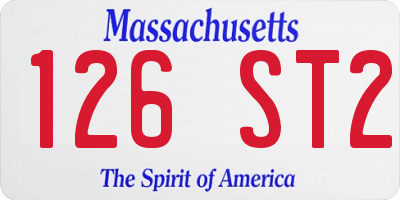 MA license plate 126ST2