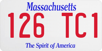 MA license plate 126TC1