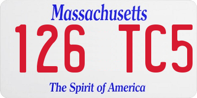 MA license plate 126TC5