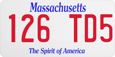 MA license plate 126TD5