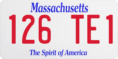 MA license plate 126TE1