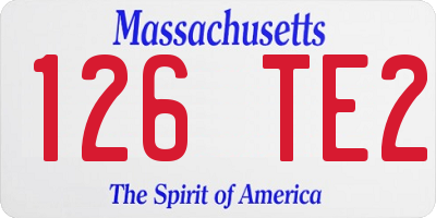 MA license plate 126TE2