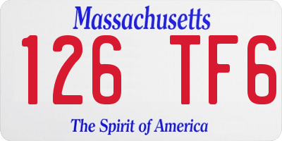 MA license plate 126TF6