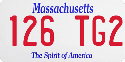 MA license plate 126TG2