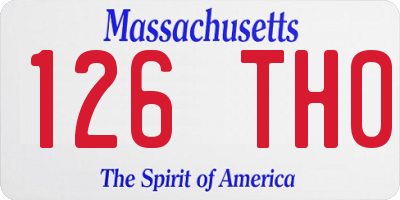 MA license plate 126TH0