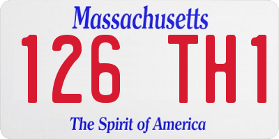MA license plate 126TH1