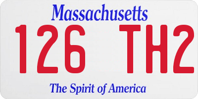 MA license plate 126TH2