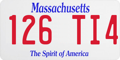 MA license plate 126TI4