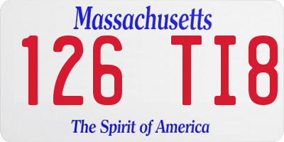 MA license plate 126TI8