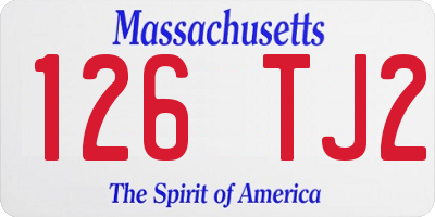 MA license plate 126TJ2
