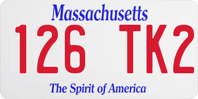 MA license plate 126TK2