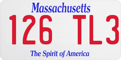MA license plate 126TL3