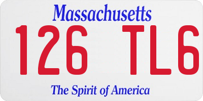 MA license plate 126TL6