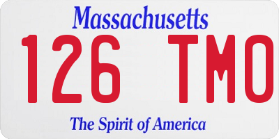 MA license plate 126TM0