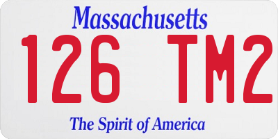 MA license plate 126TM2