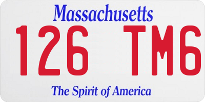 MA license plate 126TM6