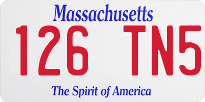 MA license plate 126TN5