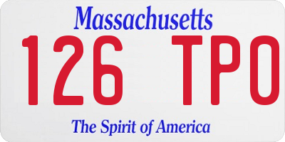 MA license plate 126TP0