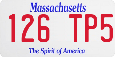 MA license plate 126TP5