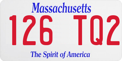 MA license plate 126TQ2