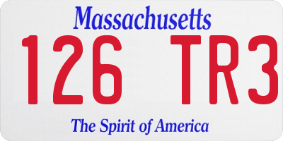 MA license plate 126TR3