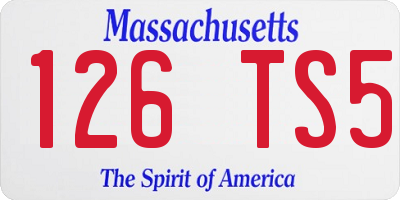 MA license plate 126TS5
