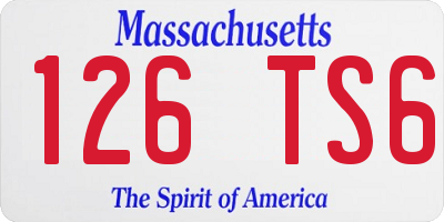 MA license plate 126TS6