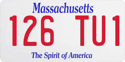 MA license plate 126TU1