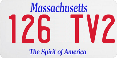 MA license plate 126TV2