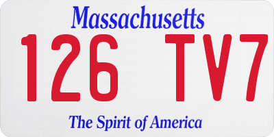 MA license plate 126TV7