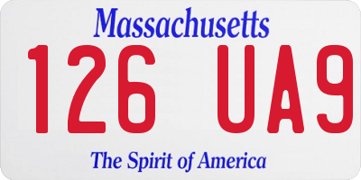 MA license plate 126UA9