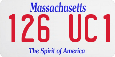 MA license plate 126UC1