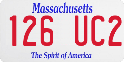MA license plate 126UC2