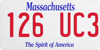 MA license plate 126UC3