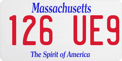 MA license plate 126UE9