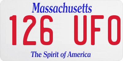 MA license plate 126UF0