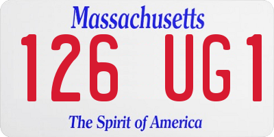 MA license plate 126UG1